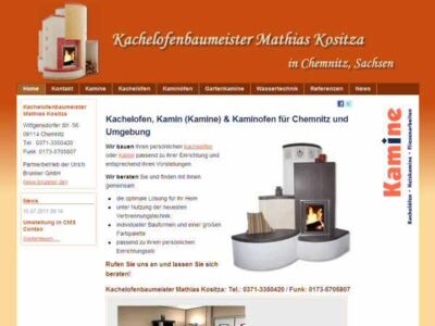 Webdesign, SEO für Kaminofenbau in Chemnitz mit Contao