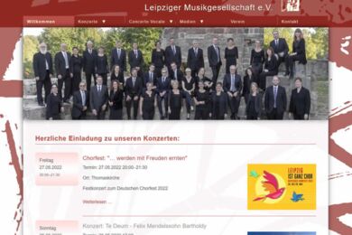 Webdesign für Leipziger Musikgesellschaft e. V.