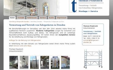 Webdesign Dresden Fahrgerüste, Rollgerüste, Gerüstbau