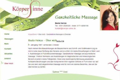 KörperSinne Ganzheitliche Massage Dresden - Webdesign Dresden