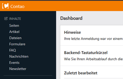 Seitenmenu Contao 5.3