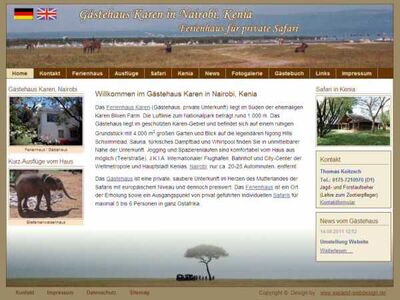 Webdesign, SEO aus Dresden für Ferienhaus in Kenia mit Contao