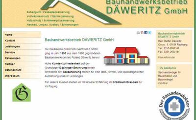 Webdesign und SEO für Baufirma in Dresden mit Contao