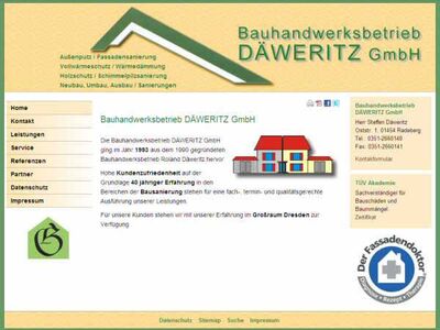 Webdesign und SEO für Baufirma in Dresden mit Contao