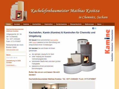 Webdesign, SEO für Kaminofenbau in Chemnitz mit Contao