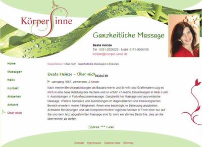 KörperSinne Ganzheitliche Massage Dresden - Webdesign Dresden