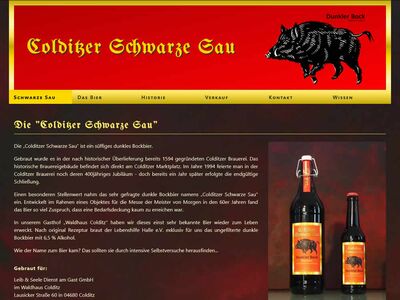 Webdesign: Colditzer Schwarze Sau