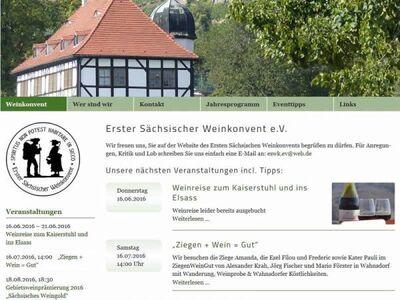 Webdesign und SEO mit Contao für Sächsischen Weinkonvent