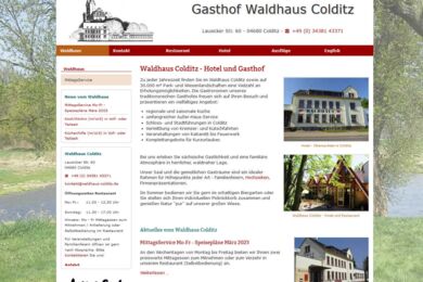 Webdesign Waldhaus Colditz Restaurant Hotel