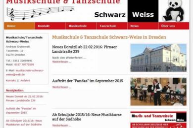 Webdesign Musikschule Tanzschule Dresden