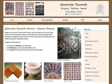 Webdesign Dresden Historische Baustoffe