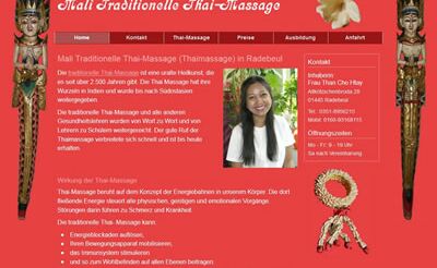 Webdesign und Suchmaschinenoptimierung für Thaimassage in Radebeul