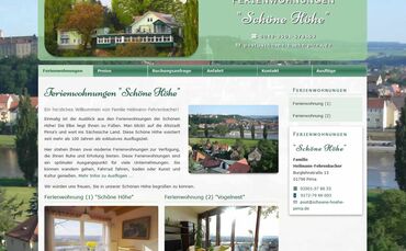 Webdesign für Ferienwohnung Schöne Höhe Pirna