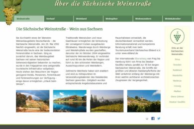 Sächsische Weinstraße:: Webdesign mit CMS Contao aus Dresden