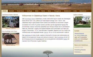 Webdesign Dresden Ferienhaus Kenia