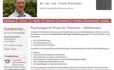 Webdesign Psychologe Dr. Pietzcker Dresden