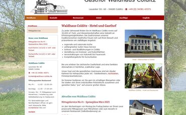 Webdesign Waldhaus Colditz Restaurant Hotel