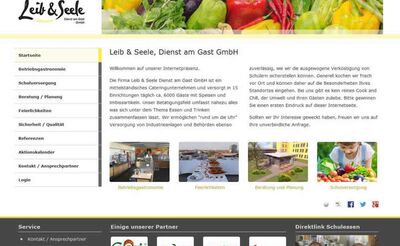 Webdesign SEO Cateringunternehmen Betriebsgastronomie