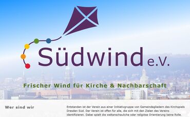 Webdesign für Südwind e.V. in Dresden - Screenshot Webseite 26.05.2025