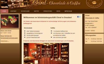 Webdesign, SEO für Schokolade und Kaffee in Dresden