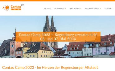Contao Camp 2023 - Screenshot Webseite am 25.04.2023