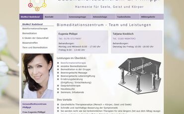 Webdesign für Gesundheitszentrum in Radebeul, Dresden - E Philippi