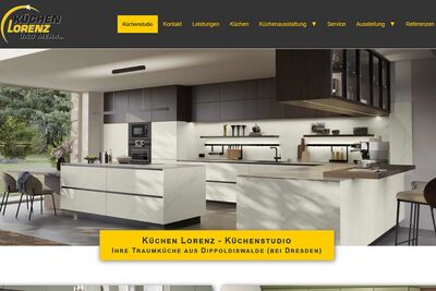 Webdesign: Küchenstudio Lorenz für Einbauküchen Raum Dresden