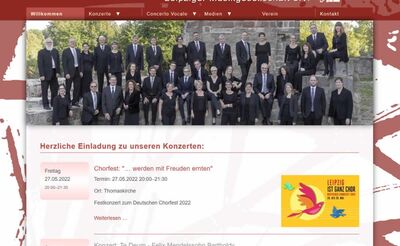 Webdesign für Leipziger Musikgesellschaft e. V.