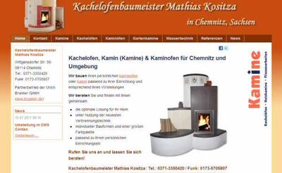 Webdesign, SEO für Kaminofenbau in Chemnitz mit Contao