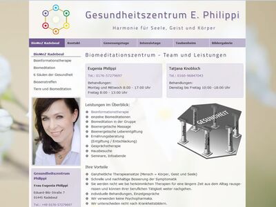 Webdesign für Gesundheitszentrum in Radebeul, Dresden - E Philippi